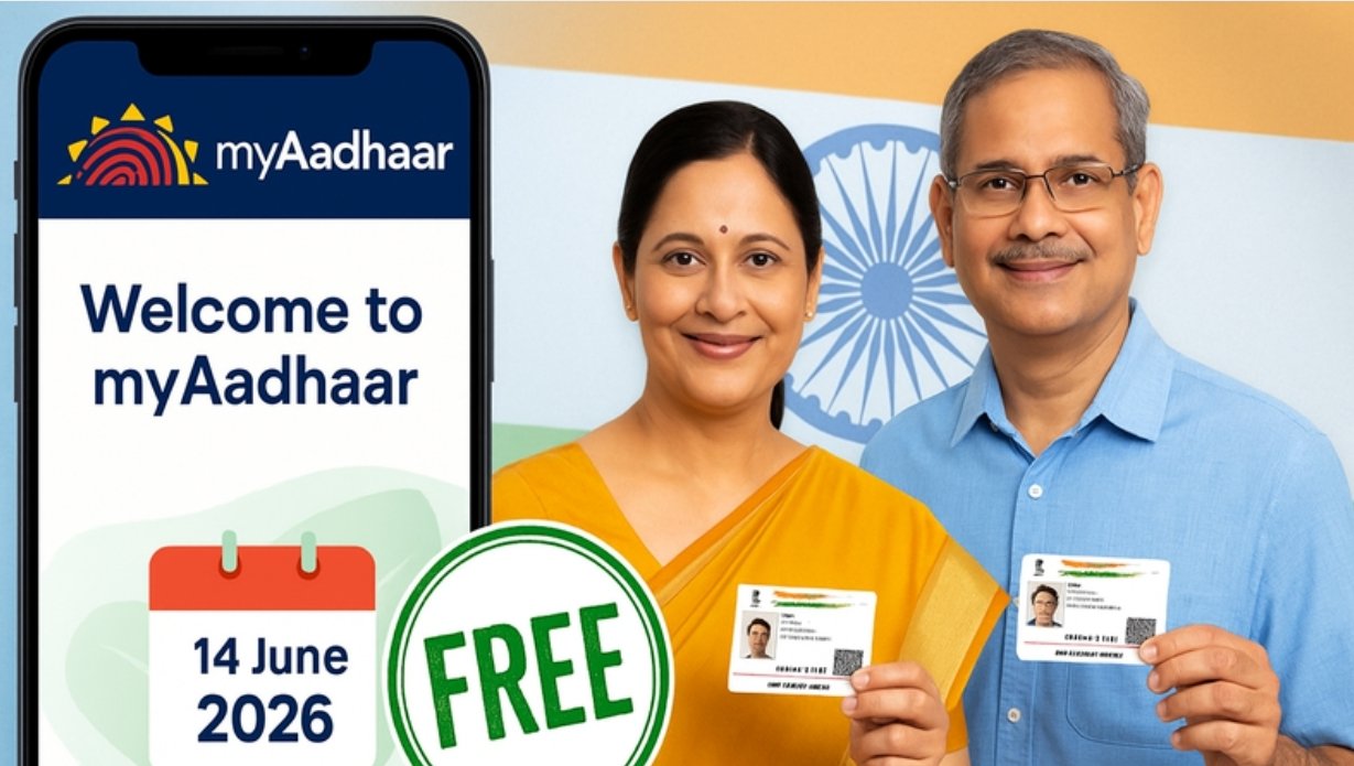 How to update Aadhaar card details online for free till June 2026 in Marathi